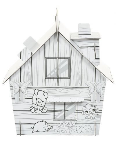 Детски комплект GОТ - Горска къща с животни за сглобяване и оцветяване - 4