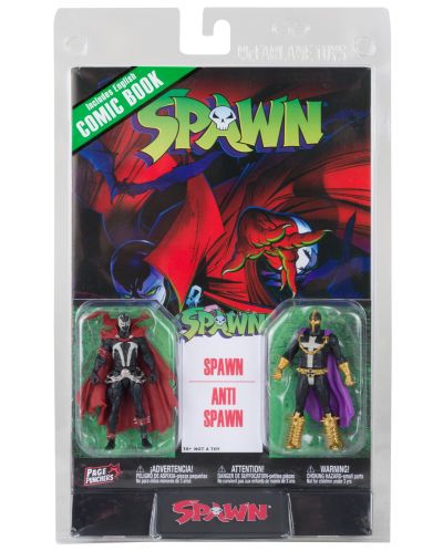Комплект екшън фигури McFarlane Comics: Spawn - Spawn & Anti-Spawn (Spawn #1), 8 cm - 11