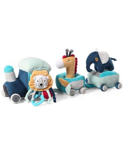 Комплект образователни играчки Babyono Play More - Сафари влак - 1
