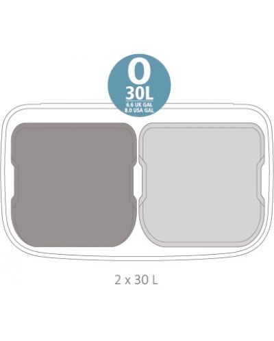 Кош за отпадъци Brabantia - Bo Touch, 2 x 30 l, White - 9