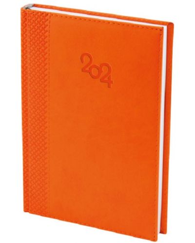 Комплект календар-бележник Spree - Оранжев, с химикалка Parker Royal Jotter Originals 80s, червена - 2
