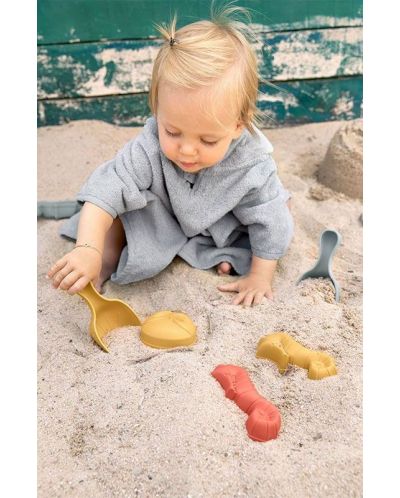 Комплект играчки за пясък Lassig - Splash & Fun, син, 5 броя - 6
