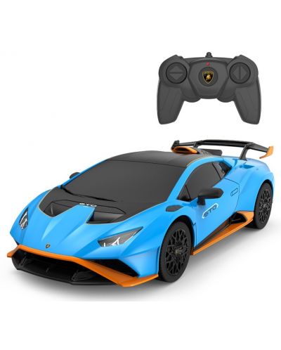 Кола с радиоуправление Rastar - Lamborghini Huracan STO Radio/C, синя, 1:24 - 2