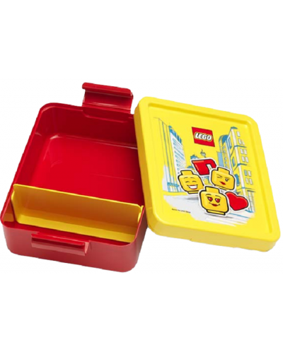 Комплект бутилка и кутия за храна Lego - Iconic Classic, червен, жълт - 4