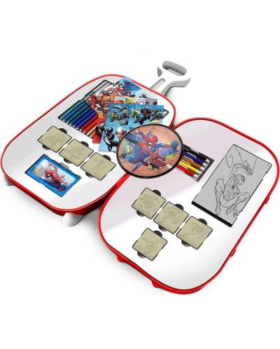 Комплект за оцветяване в куфарче на колелца Multiprint - Spider-Man - 2