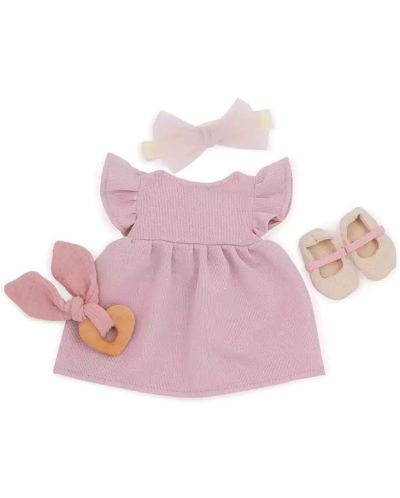 Комплект за кукли Battat Lulla Baby - Розова рокля с обувки - 1