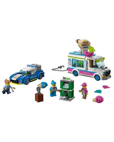 Конструктор LEGO City - Полицейско преследване с камион за сладолед (60314) - 3