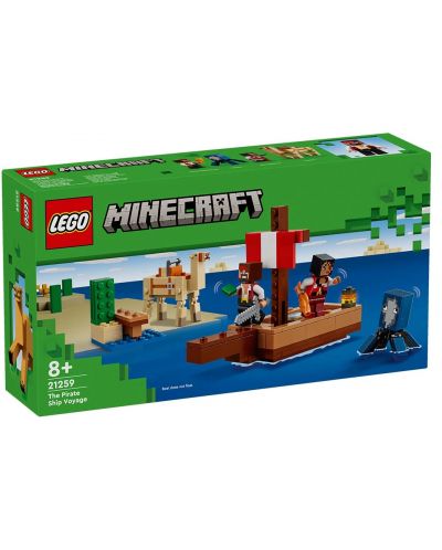 Конструктор LEGO Minecraft - Пътуването на пиратския кораб (21259) - 1