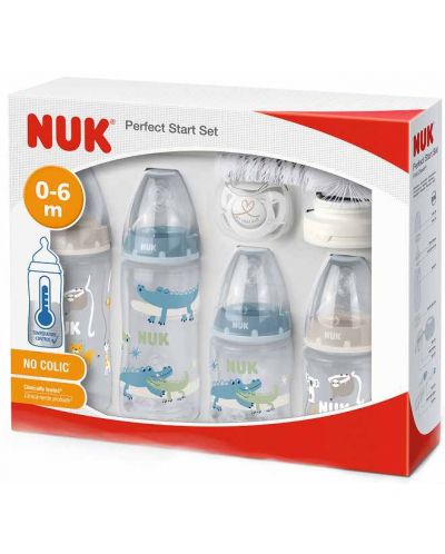 Комплект шишета Nuk First Choice - TC, 10 части, за момче - 2