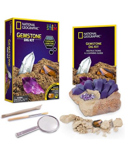 Комплект National Geographic Dig Science - Скъпоценен камък