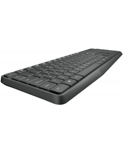 Комплект мишка и клавиатура Logitech - MK235,безжичен, тъмносив - 13
