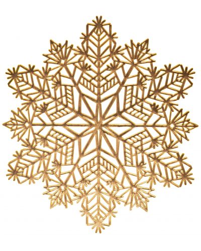 Подложка за хранене ADS - Snowflake, 38 cm, златиста - 1