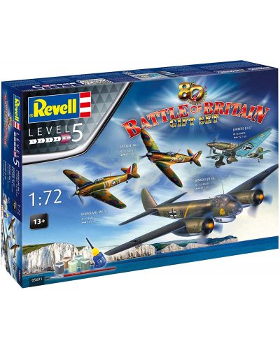 Комплект сглобяеми модели Revell Военни: Самолети - Юбилейно издание, 4бр - 1
