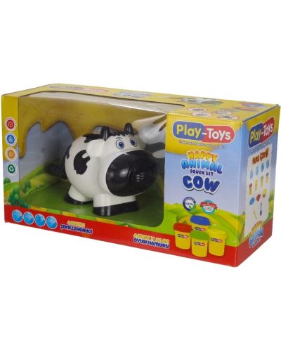 Комплект с моделин Play-Toys - Щастливата крава, асортимент - 1