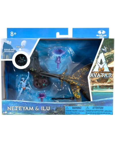 Комплект екшън фигури McFarlane Movies: Avatar - Neteyam & Ilu - 9