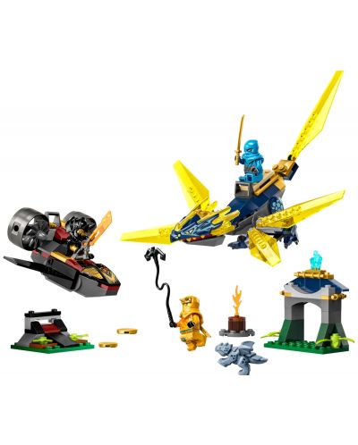 Конструктор LEGO Ninjago - Битката с дракони на Ния и Арин (71798) - 2