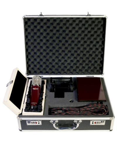 Комплект микрофон с аксесоари Vanguard - V13, червен/сребрист - 5