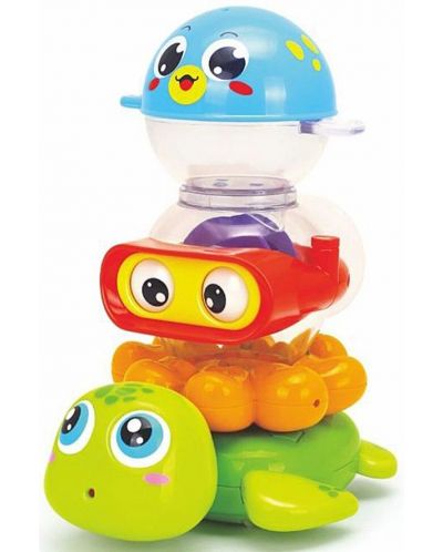 Комплект играчки за баня Hola Toys - Весели животни - 1