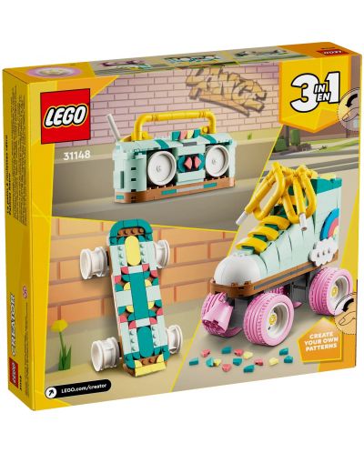 Конструктор LEGO Creator 3 в 1 - Ретро ролкова кънка (31148) - 10