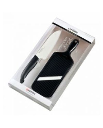 Комплект керамичен нож и ренде Kyocera - черен - 2