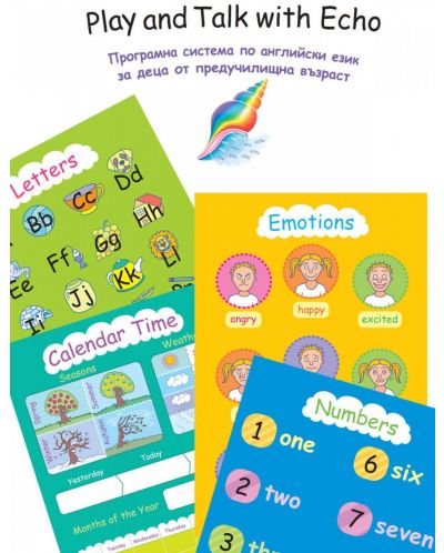Комплект от 5 броя табла по Английски език за 3. и 4. подготвителна група в детската градина (Изкуства) - 1