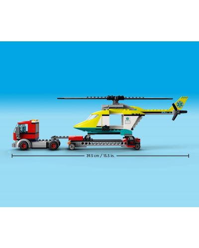 Конструктор LEGO City - Превоз на спасителен хеликоптер (60343) - 6