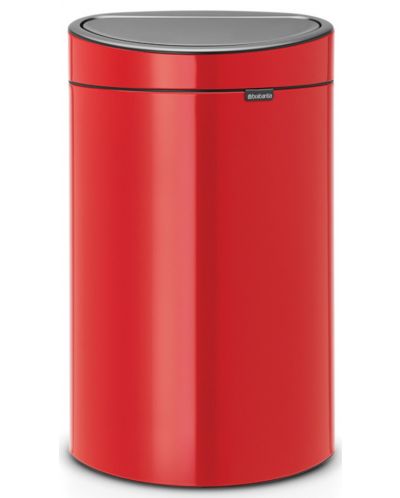 Кош за отпадъци Brabantia - Touch Bin New, 40 l, Passion Red - 1