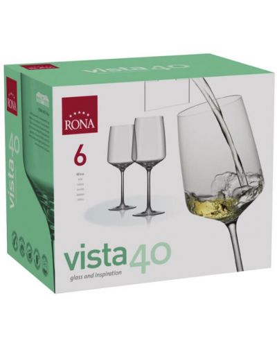 Комплект чаши за вино Rona - Vista 6839, 6 броя x 520 ml - 2