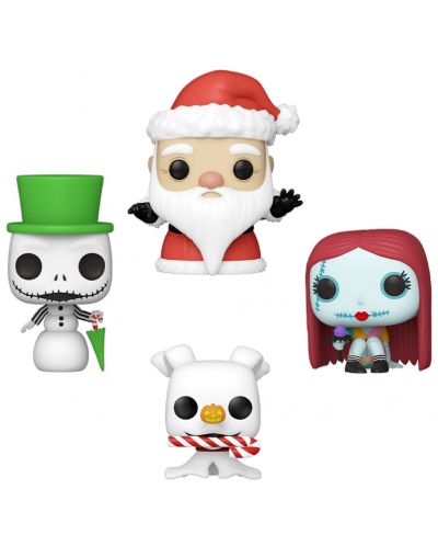 Комплект фигури Funko Pocket POP! Disney: The Nightmare Before Christmas - Happy Holidays Tree Box - 2