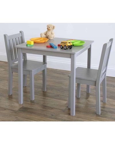 Комплект детска маса с 2 столчета Ginger Home - Сиви - 4