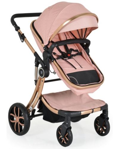 Комбинирана детска количка 2 в 1 Moni - Polly, розова - 3