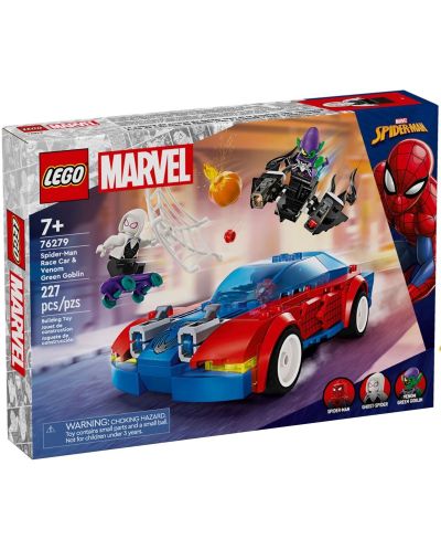 Конструктор LEGO Marvel Super Heroes - Състезателната кола на Спайдърмен и Зеления гоблин Венъм (76279) - 1