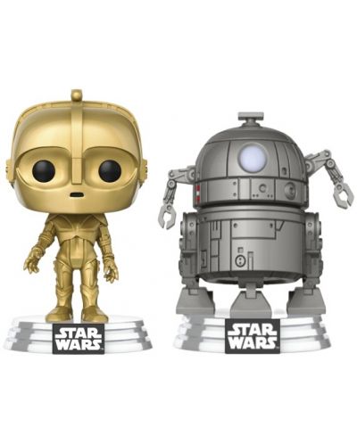 Комплект фигури Funko POP! Movies: Star Wars - C-3P0 & R2-D2 (Concept Series) (Exclusive at Disney) - 1
