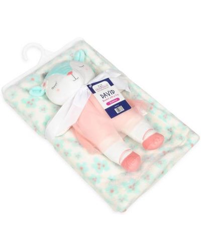 Комплект одеяло и плюшена играчка Baby Matex - Carol, 85 х 100 cm, Овчица - 4