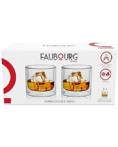 Комплект от 2 двустенни чаши за уиски Faubourg - Edinbourg, 300 ml - 2
