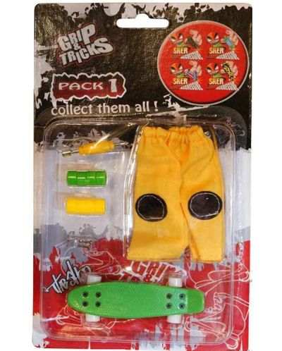 Комплект играчки за пръсти Grip&Trick - Penny Board, зелен - 1