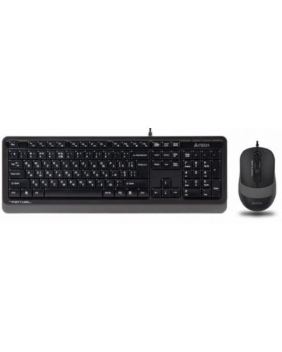 Комплект клавиатура и мишка A4tech - F1010 Fstyler, черен/сив - 1