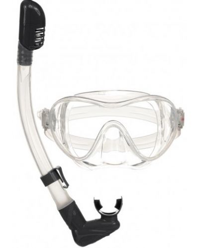 Комплект маска за гмуркане с шнорхел в кутия Zizito - прозрачен - 1