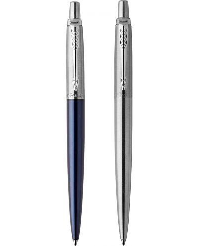 Комплект химикалка Parker Jotter Originals - С гел химикалка, сребристо покритие - 2