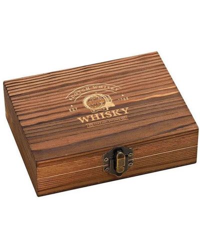 Комплект охладители за уиски  - базалтови, 12 броя, в дървена кутия - 2