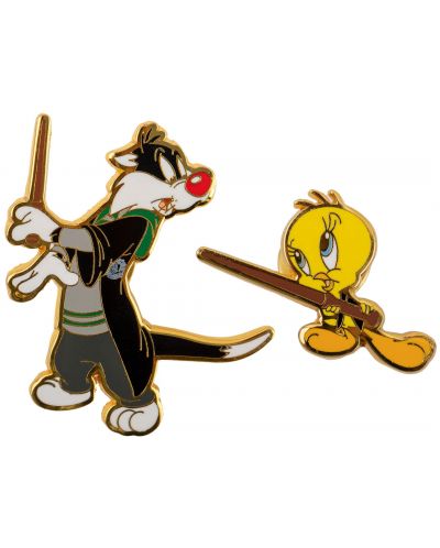Комплект значки CineReplicas Animation: Looney Tunes - Sylvester and Tweety at Hogwarts (WB 100th) - 1