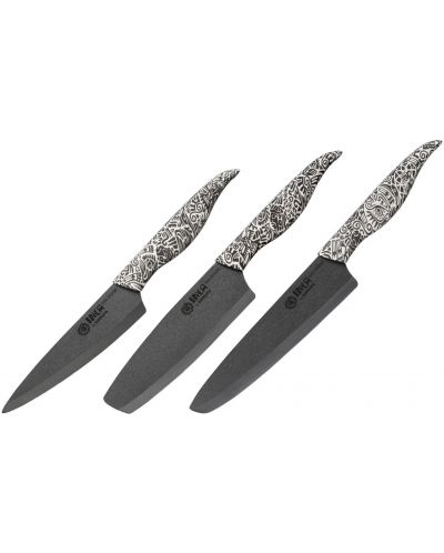 Комплект от 3 ножа Samura - Inca, острие от черна циркониева керамика - 1