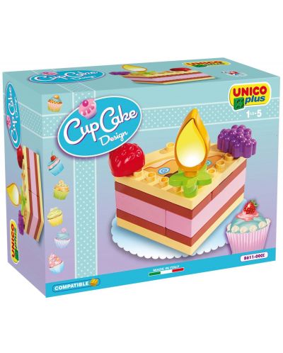 Детски конструктор Unico Plus - Парче торта, 14 части - 1