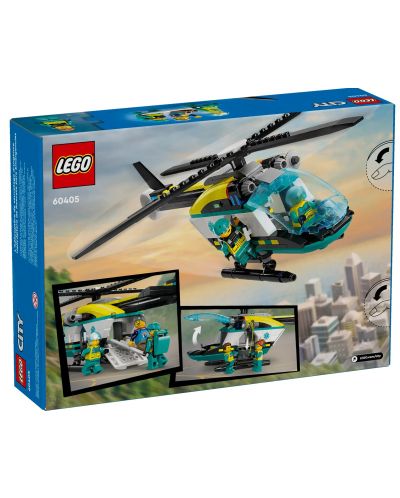 Конструктор LEGO City - Спасителен хеликоптер за спешна помощ (60405) - 2