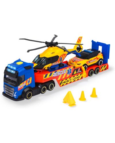 Комплект Dickie Toys - Транспортен камион със спасителен хеликоптер - 4