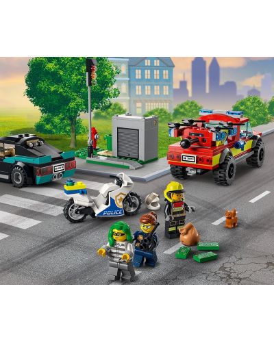 Конструктор LEGO City - Спасение при пожар и полицейско преследване (60319) - 6