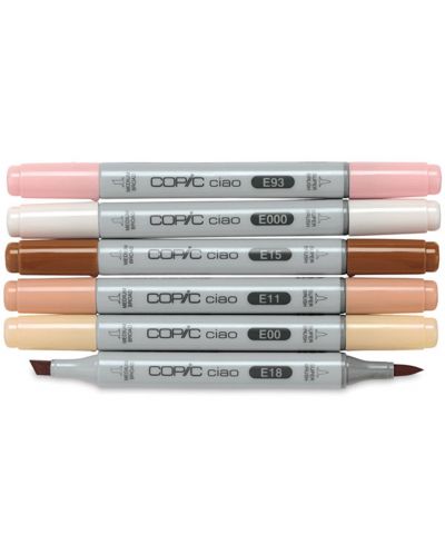 Комплект маркери Too Copic Ciao - Телесни тонове, 6 цвята - 2
