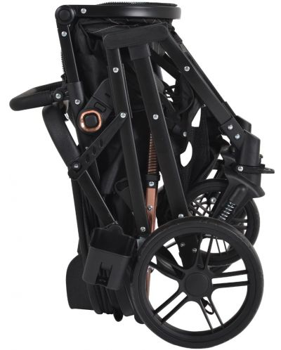 Комбинирана бебешка количка Moni - Raffaello, черна - 8