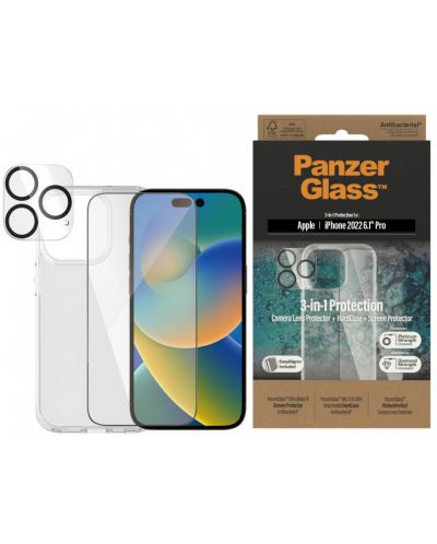 Калъф и протектори PanzerGlass - 3-in-1 Protection, iPhone 14 Pro - 1