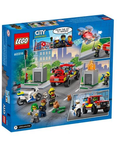 Конструктор LEGO City - Спасение при пожар и полицейско преследване (60319) - 2